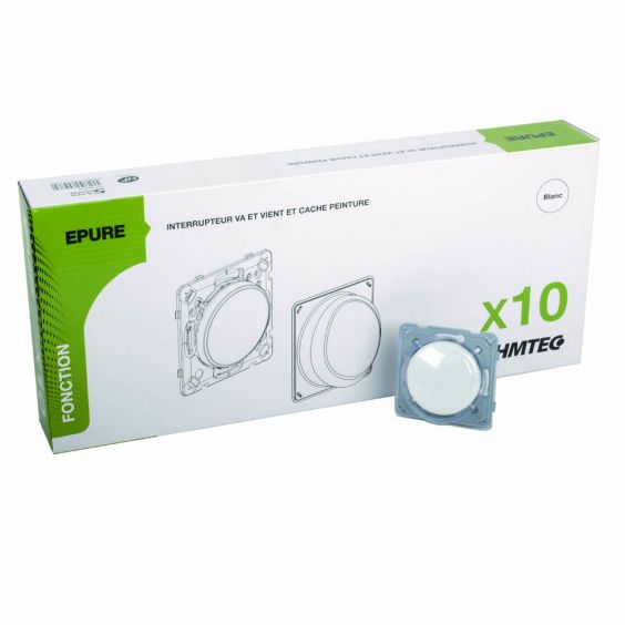 OHMTEC Epure Lot 10 Va Et Vient Blanc + Cache Peinture 