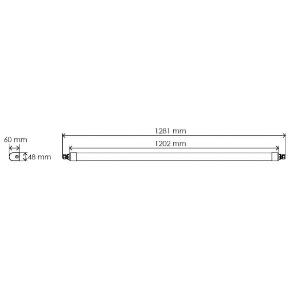 Réglette LED étanche 36W 120cm