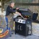 Barbecue Gaz ROSTER 5 brûleurs Dont 1 Latéral Avec Plancha et Grille de Cuisson Combinées