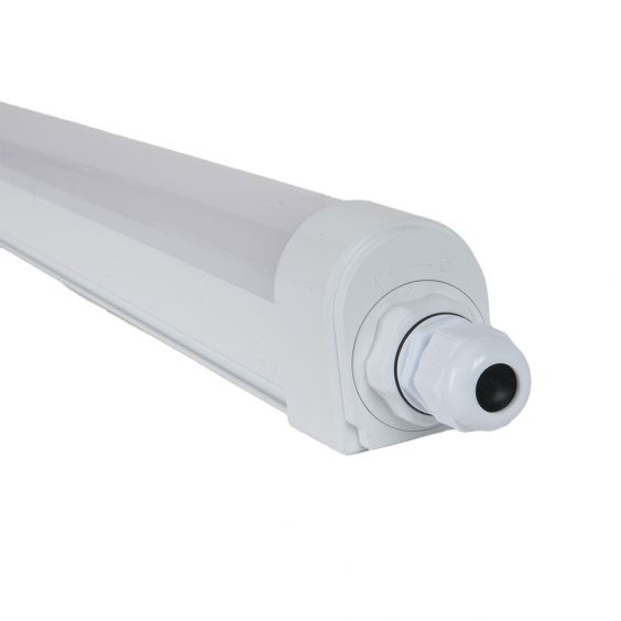 Réglette LED étanche câblage traversant 120cm 36W 4000K IP66 EXALIGHT