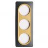 OHMTEC Epure Plaque Triple Gris Anthracite Insert Bronze 