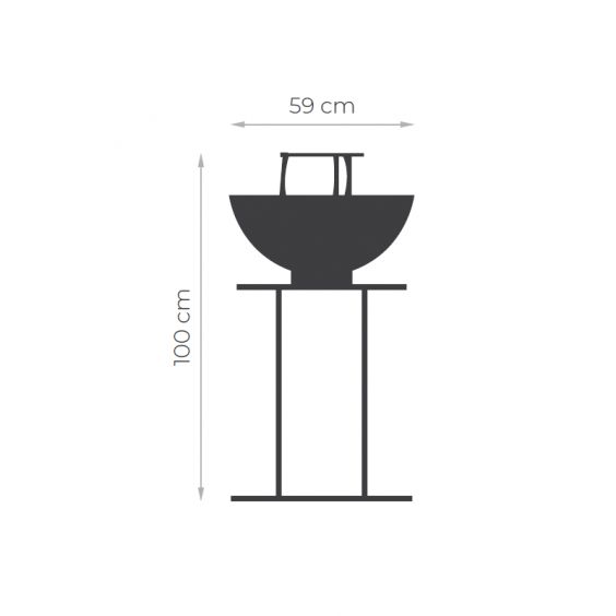 Brasero plancha Stilo 600 Corten - MASURIA