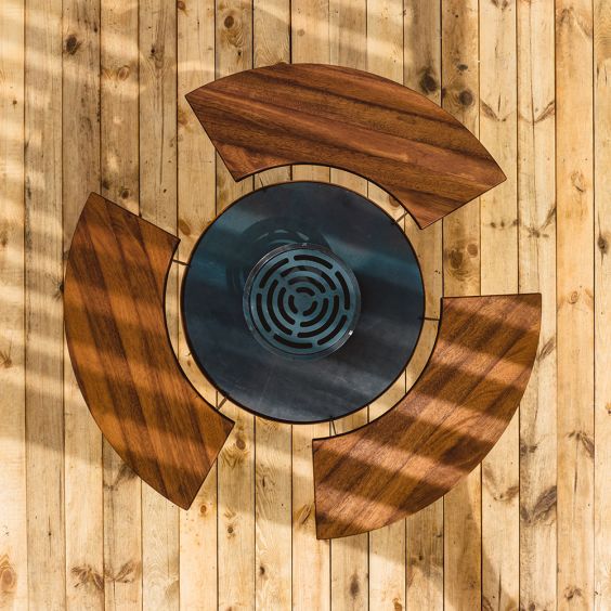 1/4 de protection en bois pour Brasero Stilo 800 - MASURIA