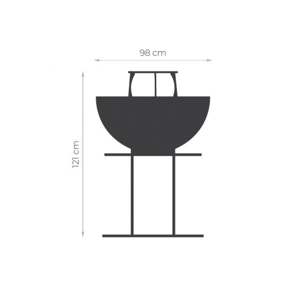 Brasero plancha Stilo 1000 Corten - MASURIA