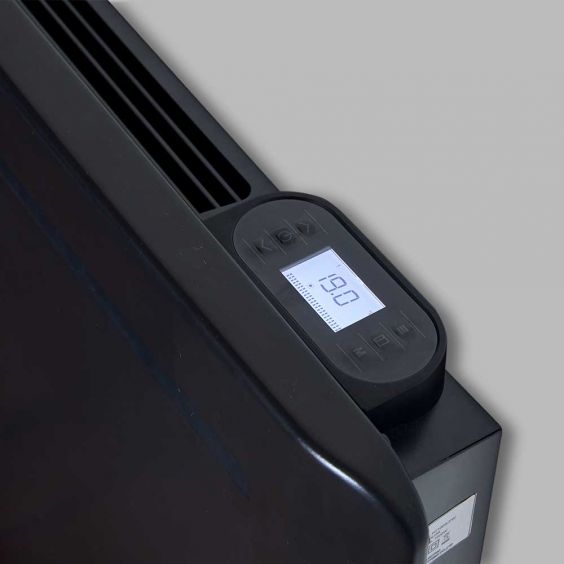 Radiateur à inertie fonte 2000W Noir écran digital Eco Design NF