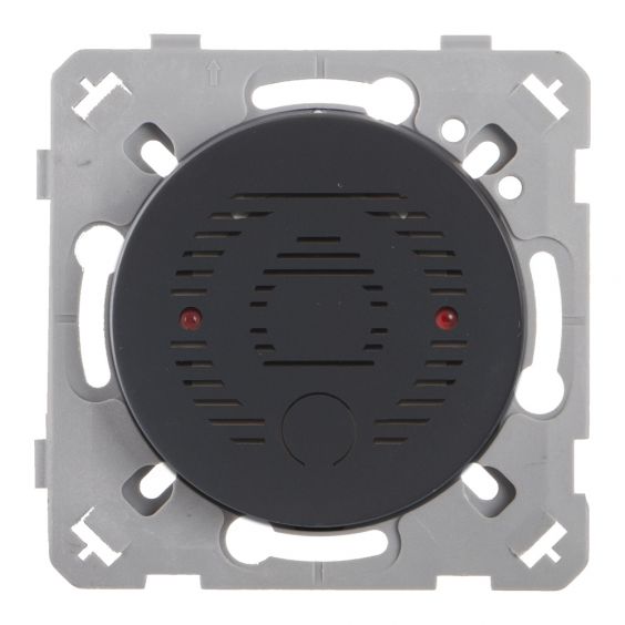 OHMTEC Epure Poussoir Sonnette + Carillon anthracite 