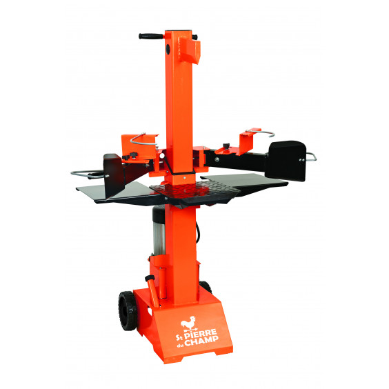 Pack fendeur de bûches électrique vertical 8T 3000W + croix + coin large de fendage ST PIERRE DU CHAMP