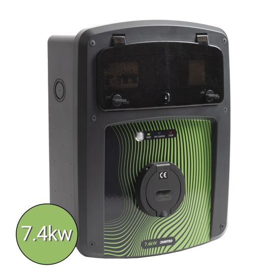 Coffret de recharge 7.4 kW avec contrôleur de charge et protection électrique OHMTEC