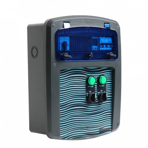 Coffret piscine pour filtration + éclairage + traitement de l'eau + pompe à chaleur NALTO