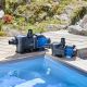 Pompe Filtration Piscine Hors Sol et Enterrée 1600W - 27m³/h Auto amorçante STEINER