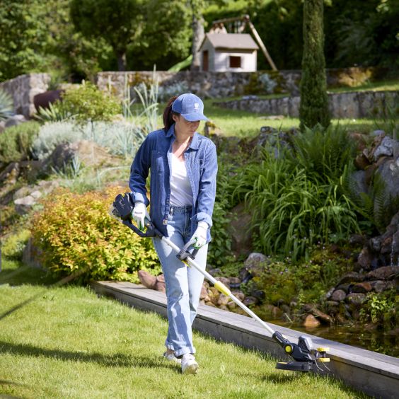 Pack Jardin Sans Fil 4 Saisons : Coupe Bordure + Taille Haie + Fraise à Neige + 2 Batteries + Chargeur