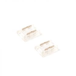 Lot de 2 connecteurs droits pour Ruban Led COB 24V IP20 8mm réf 812580 