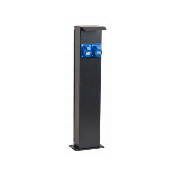 Potelet camping 80cm 2 prises CEE 10A avec protection OHMTEC