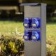 Potelet camping 80cm 4 prises CEE 10A avec protection OHMTEC
