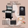 Pack complet BBQ à gaz 3 feux ROSTER