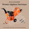 Pack broyeur thermique 196cc 100mm + 2 fers ST PIERRE DU CHAMP