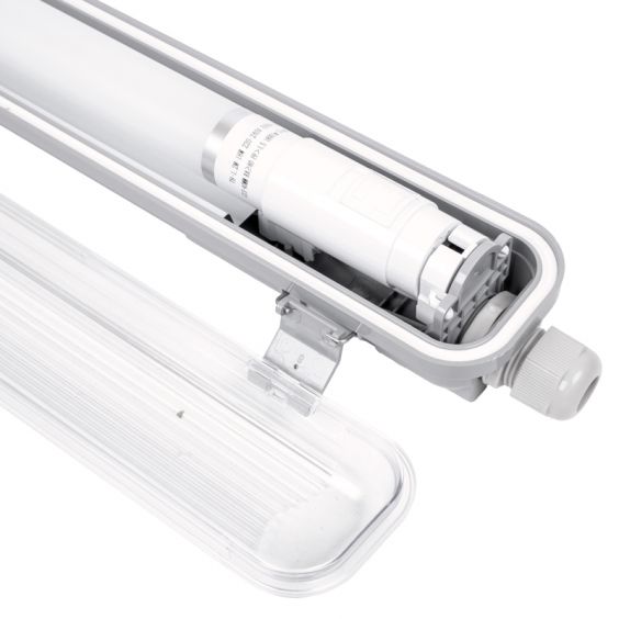 Réglette étanche à tube LED 24W CCT 155cm IP65 WOLTZ
