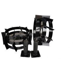 Jeu de 2 roues métalliques Diamètre 38cm pour motoculteur