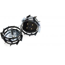 Jeu de 2 roues métalliques Diamètre 38cm pour motoculteur