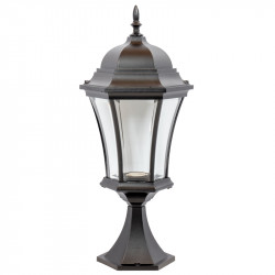 Borne Lumineuse  Extérieure 100W max E27 Fonte Noire ADELA