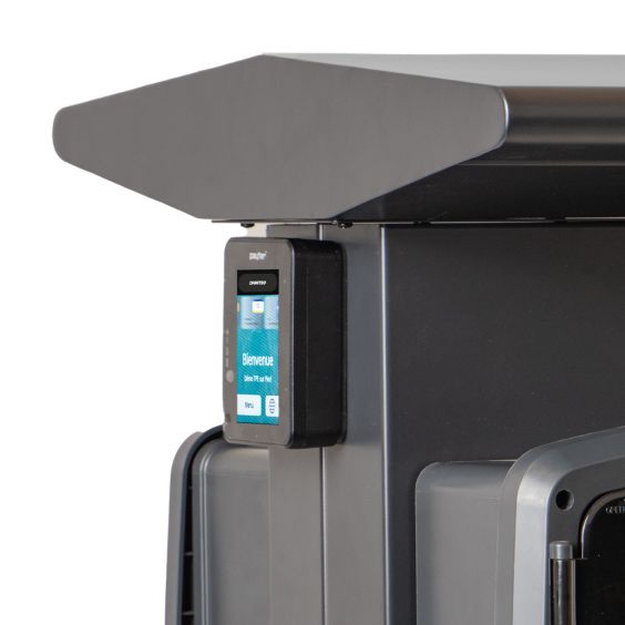 Borne de recharge véhicule électrique avec module de paiement par carte bancaire – 2 prises T2S 7,4 KW OHMTEC