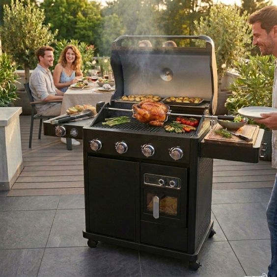 Kit rôtissoire électrique pour Barbecue à gaz ROSTER Réf 660130