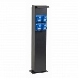 Potelet camping 80cm 4 prises CEE 10A avec protection OHMTEC