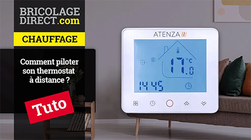 Thermostat programmable blanc connecté wifi pour chauffage électrique ou circulateur 230V ATENZA